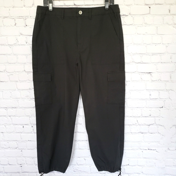 DKNY Black Cargo Joggers with Adjustable Drawstring Hem--NEW--28/8 - Picture 4 of 15